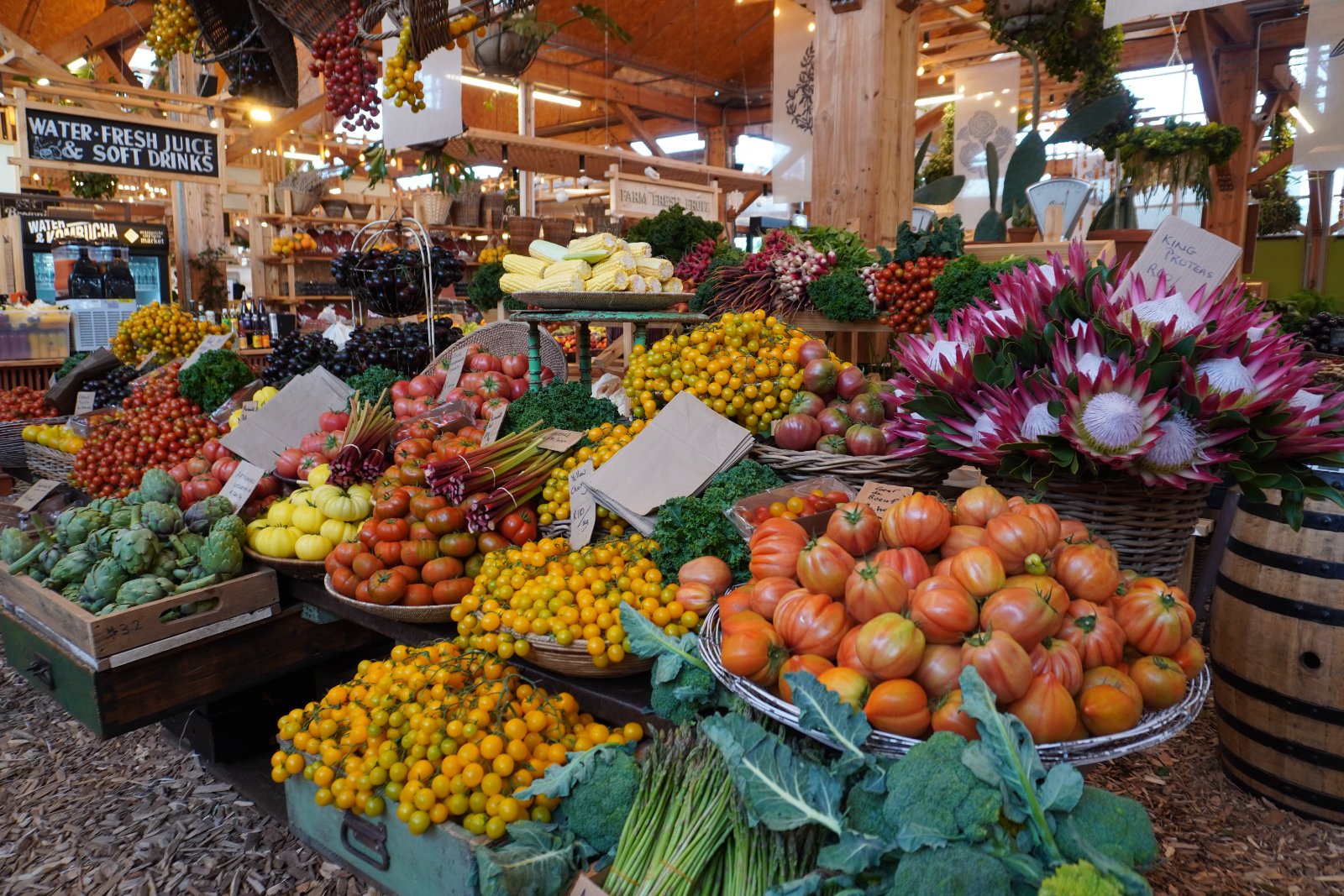 Produce stall at the Oranjezicht City Farm Market
